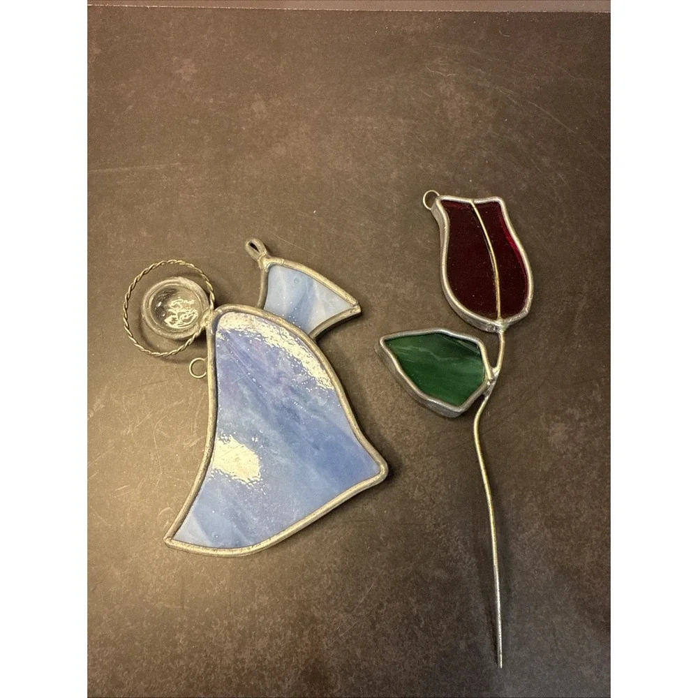 2 Hanging -Small Suncatchers -Angel And Flower‎